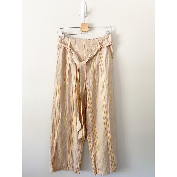 American Eagle Striped High Rise Wide Leg Pants